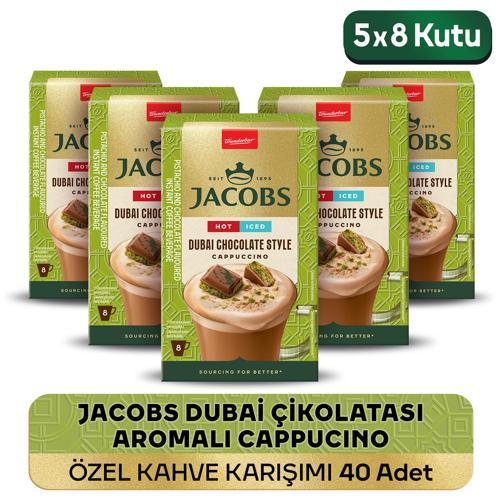 Dubai Çikolatası Aromalı Cappucino Özel Kahve Karışımı 8 x 19,5gr  5'li Paket