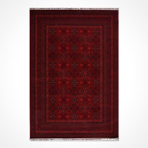  Çerçeveli Kırmızı Pamuk Dikdörtgen Modern Desenli Akrilik Hav Vermeyen Leke Tutmayan Kolay Temizlenen Yumuşak Makine Salon Yolluk Mutfak Halı