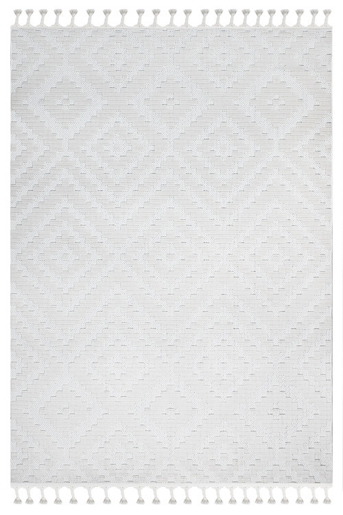 Lavander Krem Geometrik Etnik Modern Desenli Hav Vermeyen Leke Tutmayan Kolay Temizlenen Yumuşak Makine Salon Yolluk Mutfak Halı