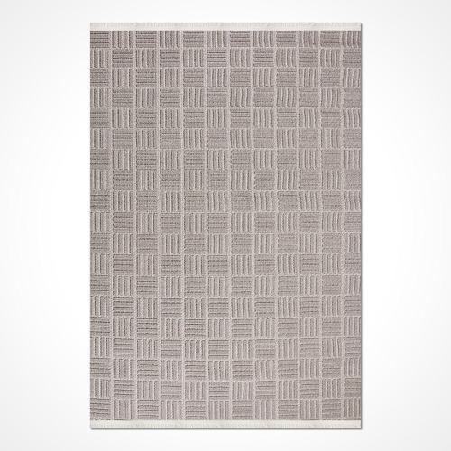 Bej Modern Etnik Desenli Hav Vermeyen Leke Tutmayan Kolay Temizlenen Yumuşak Makine Salon Yolluk Mutfak Halı