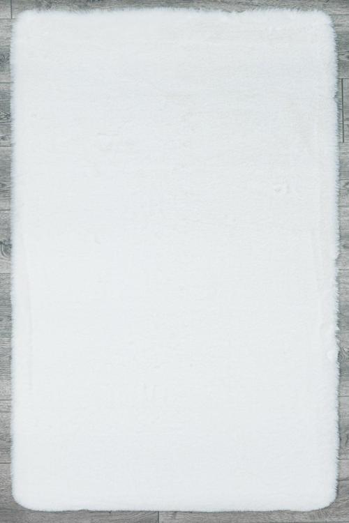 Trevor Düz Beyaz Polyester Daire Modern Desenli Akrilik Hav Vermeyen Leke Tutmayan Kolay Temizlenen Yumuşak Makine Salon Yolluk Mutfak Halı