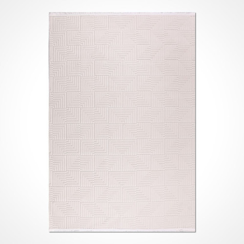Krem Modern Etnik Desenli Hav Vermeyen Leke Tutmayan Kolay Temizlenen Yumuşak Makine Salon Yolluk Mutfak Halı