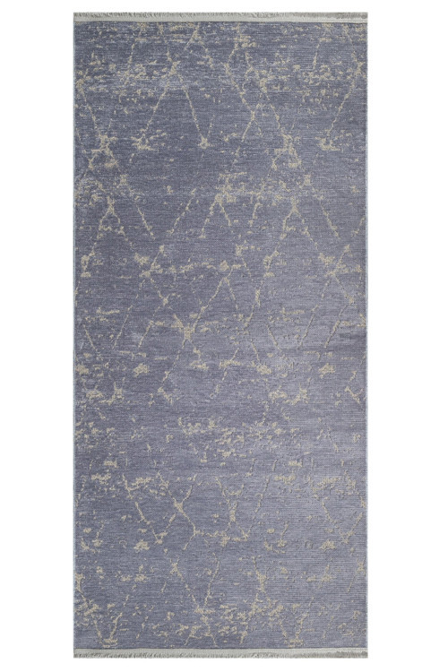 Nisreen Modern Mor Polyester Kare Modern Desenli Akrilik Hav Vermeyen Leke Tutmayan Kolay Temizlenen Yumuşak Makine Salon Yolluk Mutfak Halı