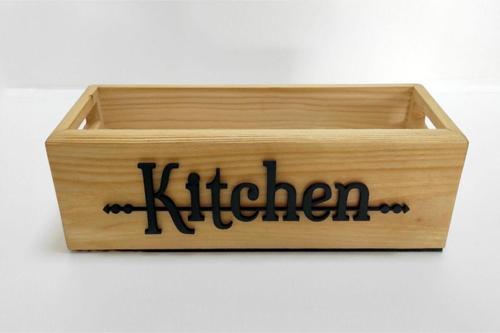 Organizer Ahşap Mutfak Düzenleyici/ahşap Kutu mutfak Dekorasyon/35x12