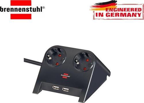 Brennenstuhl 2X Usb 2.0 2100A Hızlı Şarj 2'li Masaüstü Priz
