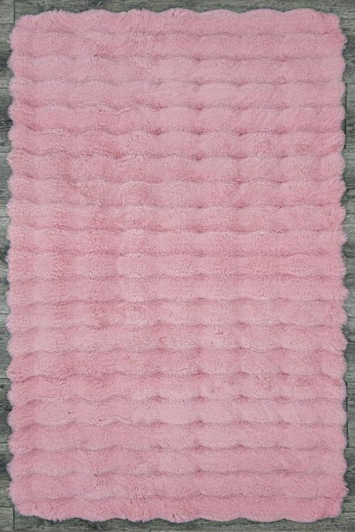 Fritz Düz Pembe Polyester Daire Modern Desenli Akrilik Hav Vermeyen Leke Tutmayan Kolay Temizlenen Yumuşak Makine Salon Yolluk Mutfak Halı