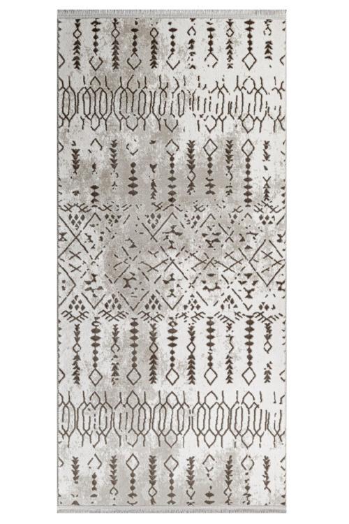 Jessica Figürlü Krem Akrilik Dikdörtgen Modern Desenli Akrilik Hav Vermeyen Leke Tutmayan Kolay Temizlenen Yumuşak Makine Salon Yolluk Mutfak Halı