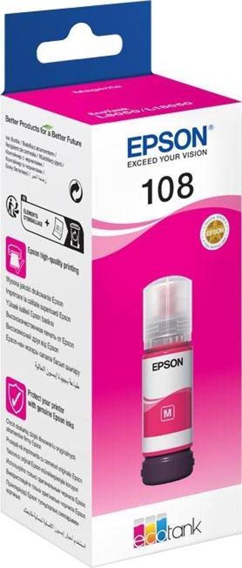 T09C3 108 Magenta Kırmızı Şişe Mürekkep T09C34A L18050-L8050