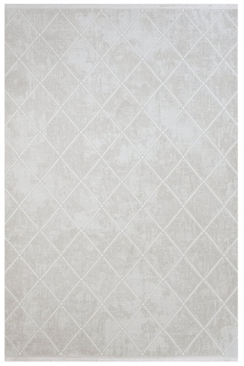 Bodin Geometrik Krem Mikro polyester Dikdörtgen Modern Desenli Akrilik Hav Vermeyen Leke Tutmayan Kolay Temizlenen Yumuşak Makine Salon Yolluk Mutfak Halı