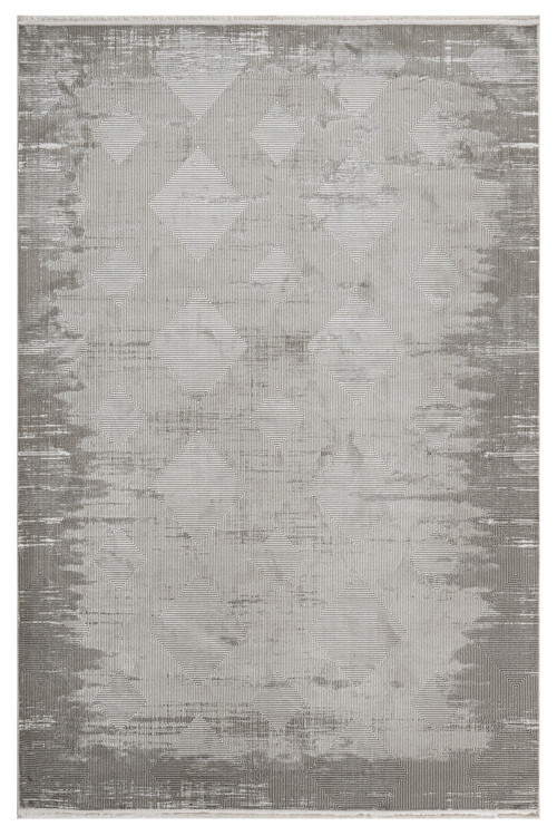 Annika Modern Gri Mikrofiber Dikdörtgen Modern Desenli Akrilik Hav Vermeyen Leke Tutmayan Kolay Temizlenen Yumuşak Makine Salon Yolluk Mutfak Halı