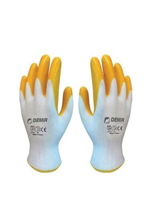 48 Çift İş Eldiveni Otomotiv Montaj Tarım Sanayi İnşaat Nitril Eldiven (10 Numara)