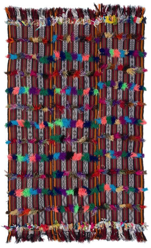 Iskece Bej Patchwork Yün Modern Desenli Yün Hav Toz Vermez Leke Tutmayan Salon Yolluk Mutfak El Dokuma Halı
