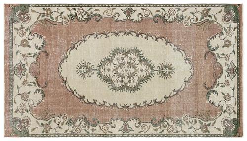 Kahverengi Patchwork Etnik Modern Desenli Yün Hav Toz Vermez Leke Tutmayan Salon Yolluk Mutfak El Dokuma Halı
