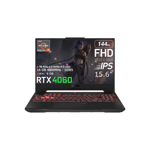 Tuf Gaming A15 FA507NOR-LP109 Amd Ryzen 7 7435HS 16GB 1tb SSD Rtx 4060 (140W) 15.6" 144Hz IPS Panel Fhd Windows 11