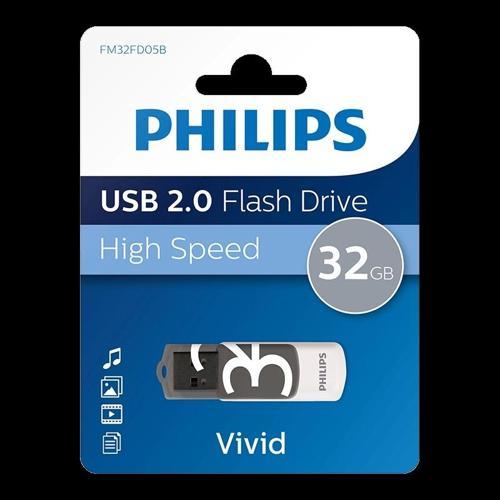 Phılıps 32gb Usb 2.0 25/10mb/s Fm32fd05b/00
