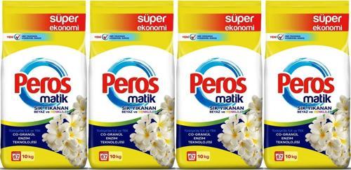 Matik Toz Çamaşır Deterjanı 40KG Yasemin Çiçeği (Beyaz ve Renkliler) (268 Yıkama) (4PK*10KG)