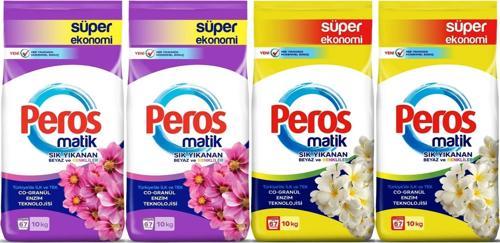 Matik Toz Çamaşır Deterjanı 40KG Yıldız-Yasemin Çiçeği (Beyaz ve Renkli)(268 Yıkama)(4PK*10KG)