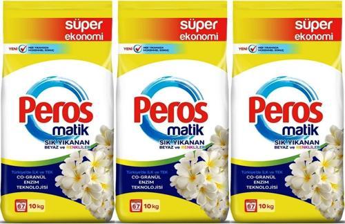 Matik Toz Çamaşır Deterjanı 30KG Yasemin Çiçeği (Beyaz ve Renkliler) (201 Yıkama) (3PK*10KG)