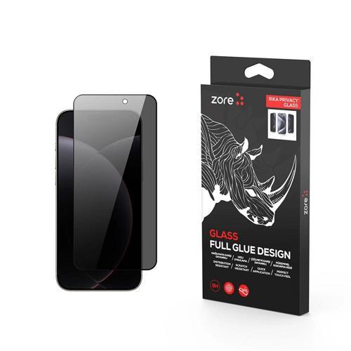 Apple iPhone 17 Pro Zore Rika Premium Privacy Temperli Cam Ekran Koruyucu