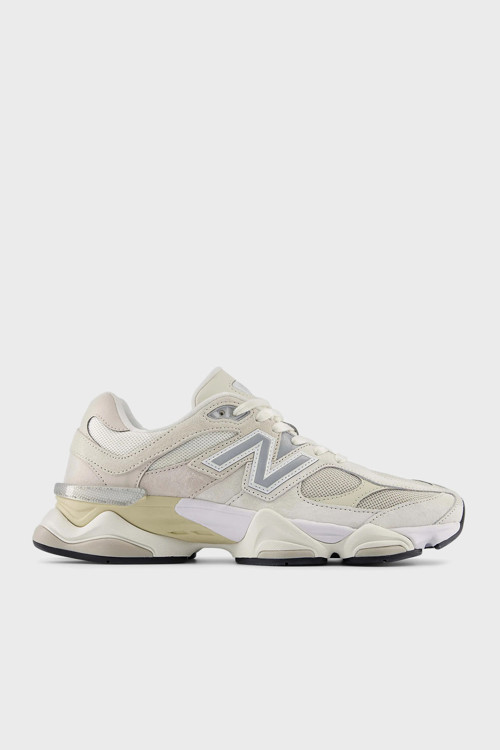 Logolu Hakiki Deri Kalın Tabanlı Sneaker Unisex Ayakkabı U9060WHT BEYAZ-BEJ