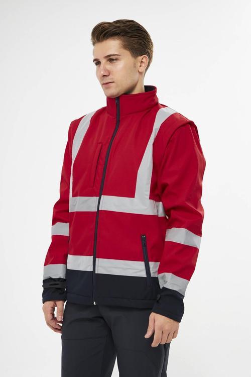 Softshell Mont Reflektörlü Kolları Çıkmalı