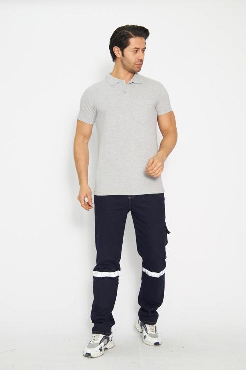 Pike T-Shirt Polo Yaka Gri