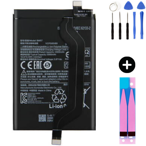 Xiaomi Pocophone Poco X4 GT BM57 Uyumlu Güçlendirilmiş İthal Pil + Montaj Seti