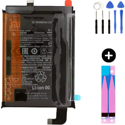 Xiaomi Redmi K40 Gaming BM56 Uyumlu Güçlendirilmiş İthal Pil + Montaj Seti