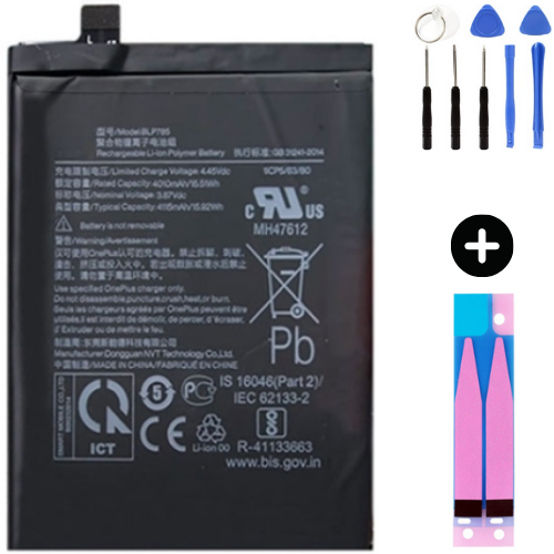 Oneplus Nord 3 BLP925 Uyumlu Güçlendirilmiş İthal Pil + Montaj Seti
