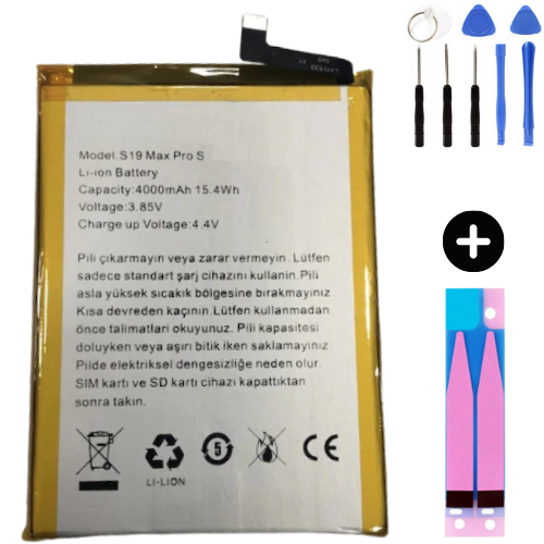 Reeder S19 Max Pro S Uyumlu Güçlendirilmiş İthal Pil + Montaj Seti