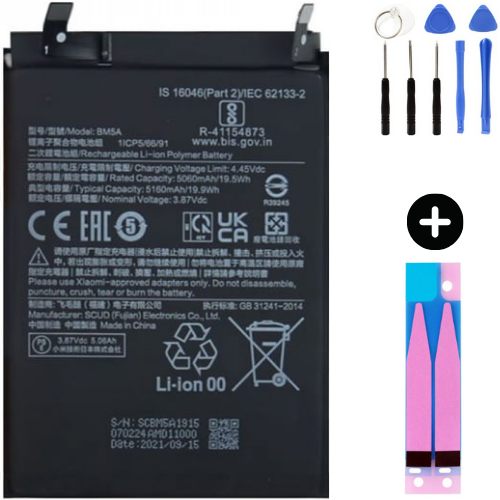 Xiaomi Redmi Note 11 Pro 5G BM5A Uyumlu A Kalite Batarya Pil + Montaj Seti