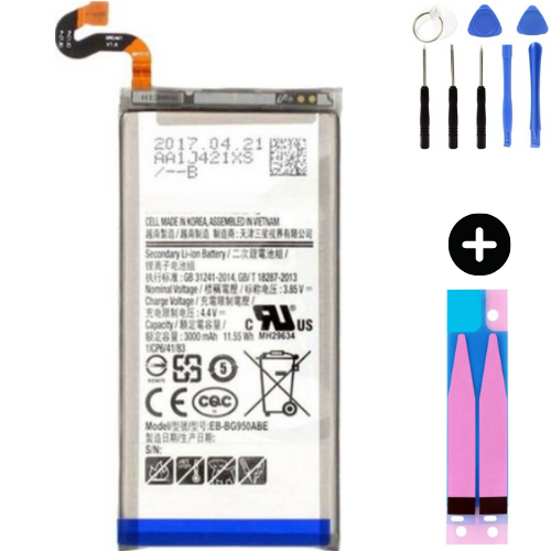 Samsung Galaxy S8 G950f Uyumlu Güçlendirilmiş İthal Pil + Montaj Seti