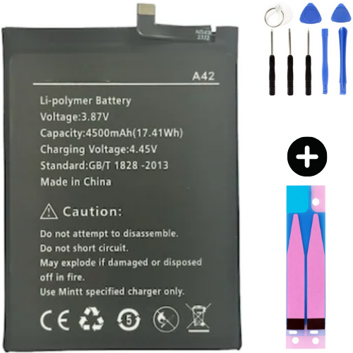 Hiking A42 Uyumlu A Kalite Batarya Pil + Montaj Seti