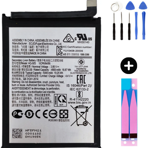 Samsung A02s Güçlenedirilmiş İthal Pil + Montaj Seti