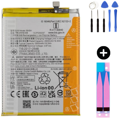 Xiaomi Redmi Note 11E BN5H Uyumlu Güçlendirilmiş İthal Pil + Montaj Seti