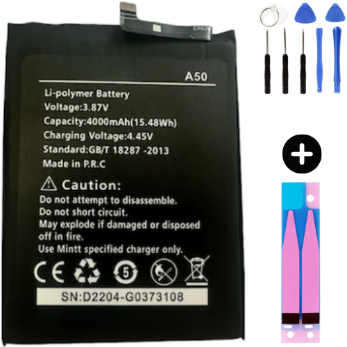 Hiking A50 Uyumlu A Kalite Batarya Pil + Montaj Seti