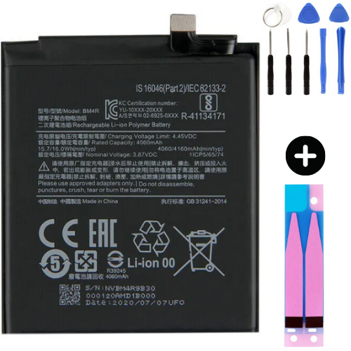 Xiaomi Mi 10 Lite 5G BM4R Uyumlu A Kalite Batarya Pil + Montaj Seti