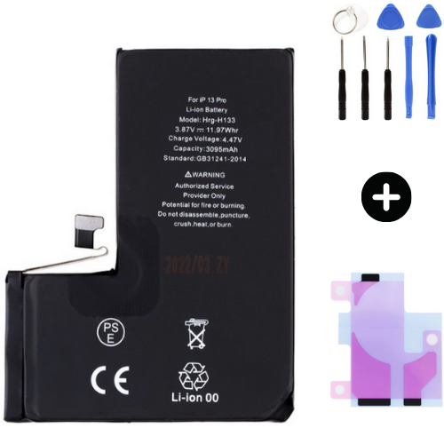 Iphone 13 Pro Uyumlu Güçlendirilmiş İthal Pil + Montaj Seti
