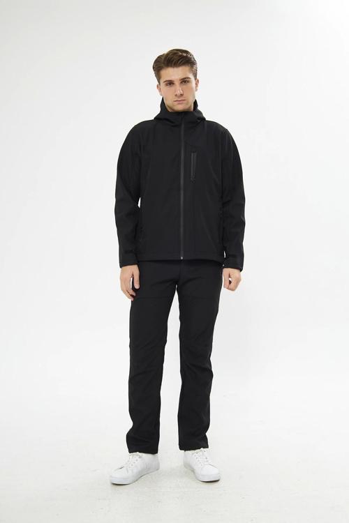 Siyah Softshell Mont Ceket ve Pantolon Takım