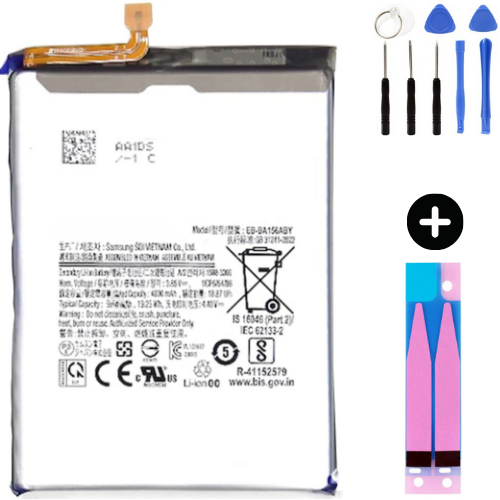 Samsung Galaxy A15 A155 Uyumlu Güçlendirilmiş İthal Pil + Montaj Seti