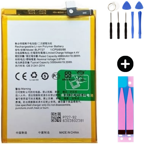 Oppo A9 2020 BLP727 Uyumlu A Kalite Batarya Pil + Montaj Seti