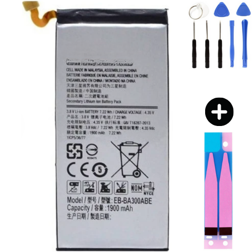 Samsung Galaxy A3 2015 A300f Uyumlu Güçlendirilmiş İthal Pil + Montaj Seti