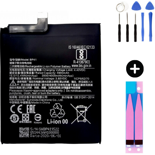 Xiaomi Mi 9T BP41 Uyumlu A Kalite Batarya Pil + Montaj Seti