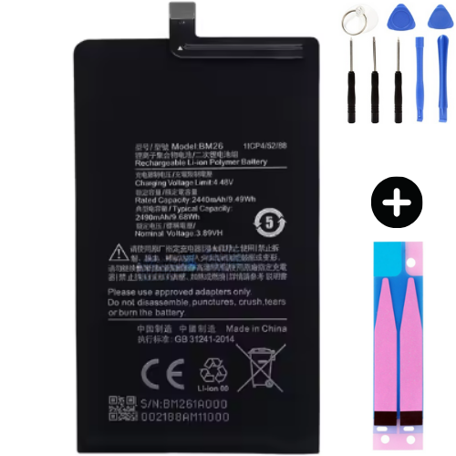 Xiaomi Mi Mix Fold 2 BM26 Uyumlu A Kalite Batarya Pil + Montaj Seti