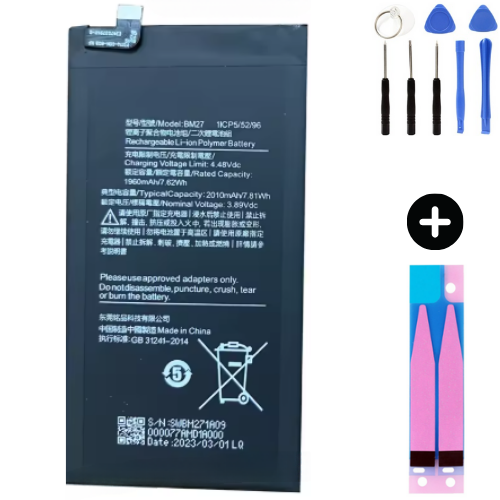 Xiaomi Mi Mix Fold 2 BM27 Uyumlu Güçlendirilmiş İthal Pil + Montaj Seti