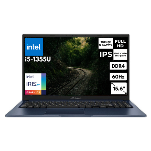 Vivobook 15 i7-1355U 8 GB 256 GB SSD  Iris Xe Graphics 15.6" FHD FreeDos Notebook X1504VA-NJ1499AT1