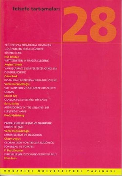Felsefe Tartışmaları Sayı: 28