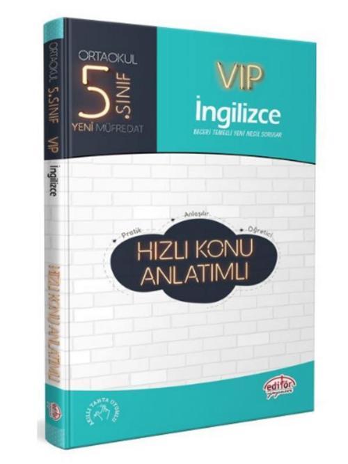 Editör Yayınevi 5. Sınıf VIP İngilizce Konu Anlatımlı