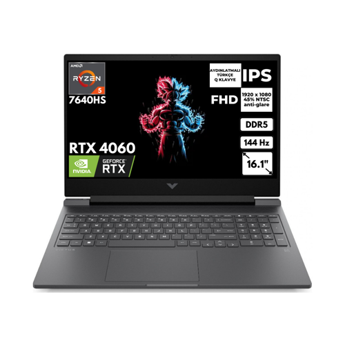 Victus 16-S0023NT Ryzen 5 7640HS 64 GB 512 GB SSD 8GB RTX4060 16.1" 144Hz FHD Windows 11 Home Gaming Laptop 7Z4N1EAAT37
