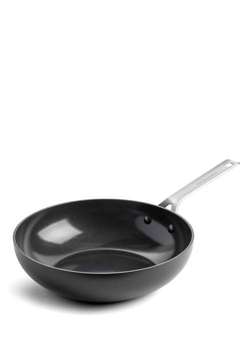 Alu Magn Mat Siyah Alüminyum Wok Tava 28 cm